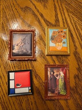 4 Mini Verse Masterpieces Paintings